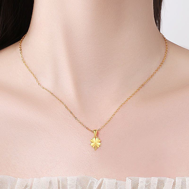Fashion Clover Pendant Gold Clavicle Chain - Jointcorp