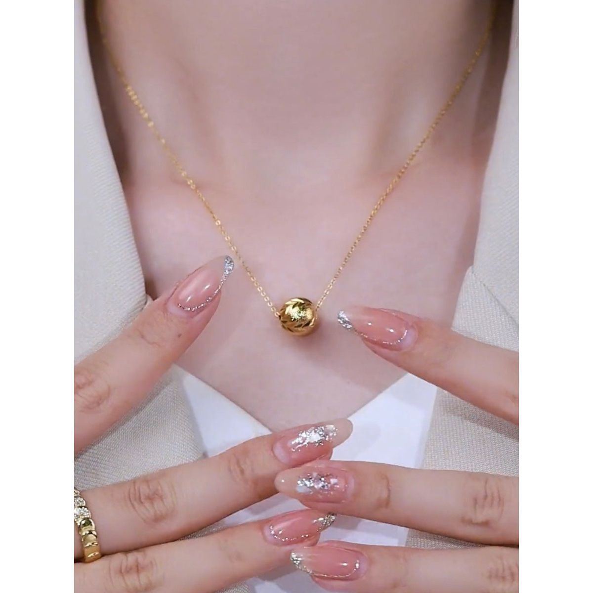 Transshipment Bead Necklace Ladies Niche Sterling Silver - Jointcorp