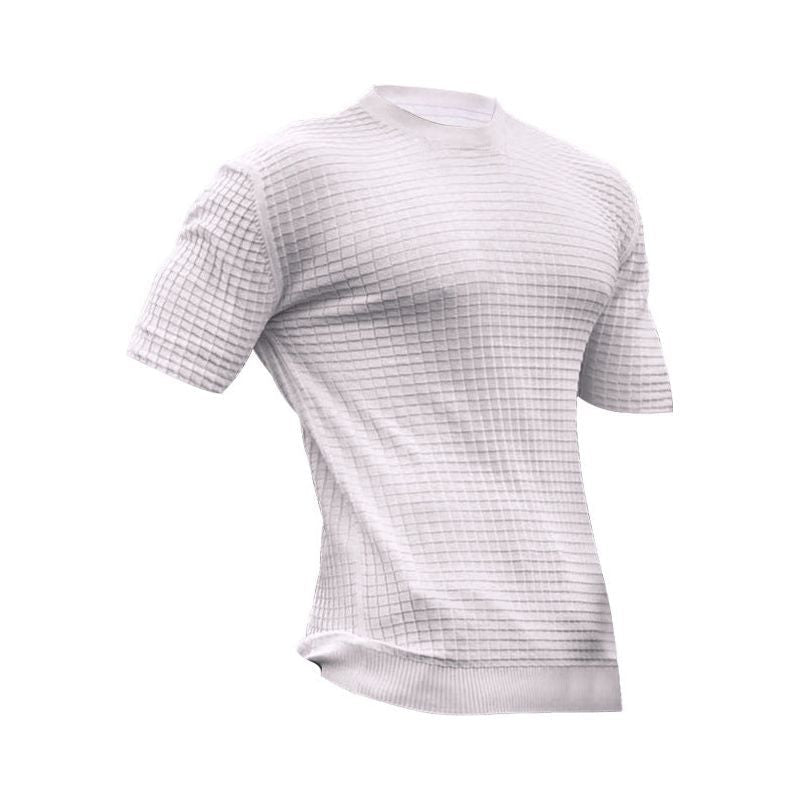Men's Round Neck Stretch Casual Trend Top T-Shirt - Jointcorp