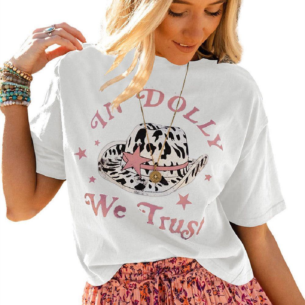 Fashion Letter Print Short-sleeve
