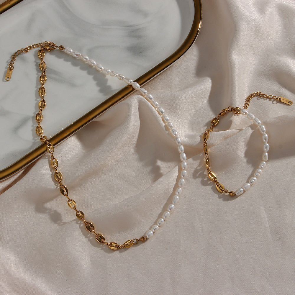 Women's Simple Fashionable Asymmetric Freshwater Pearl Necklace - Jointcorp