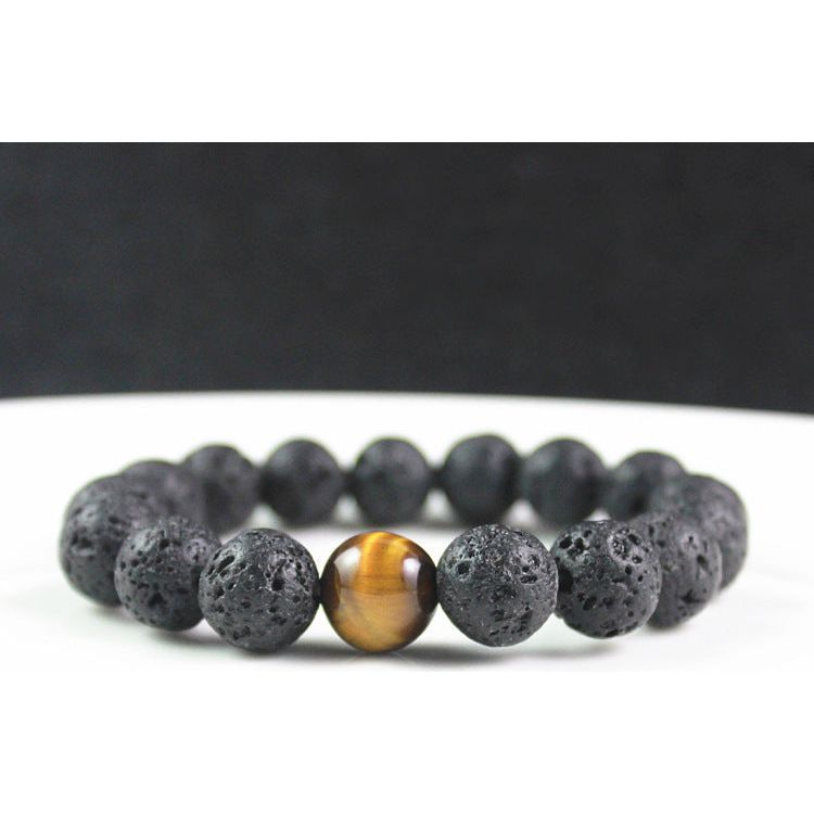 Volcanic Rock Yellow Tiger's Eye Bracelet - Jointcorp