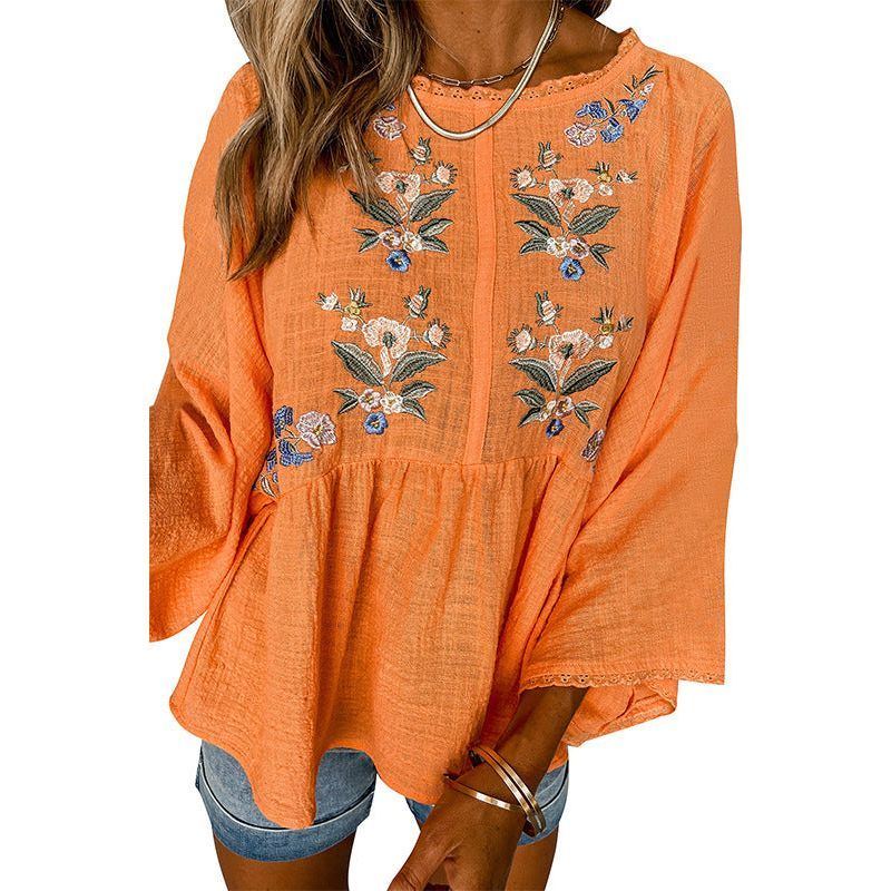 European And American Leisure Style Loose Round Neck Pullover