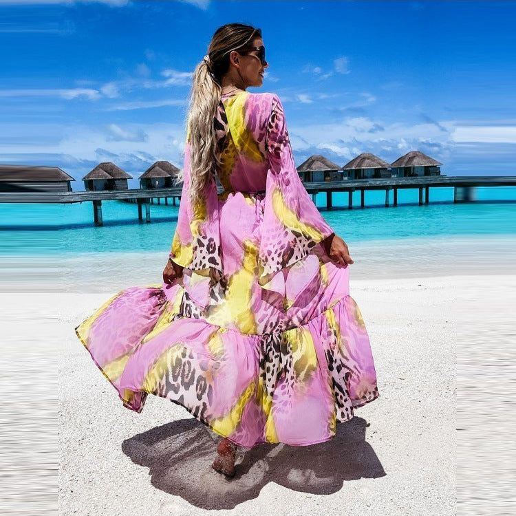 Long Robe Loose Waist Chiffon Cardigan Temperament Commuting - Jointcorp