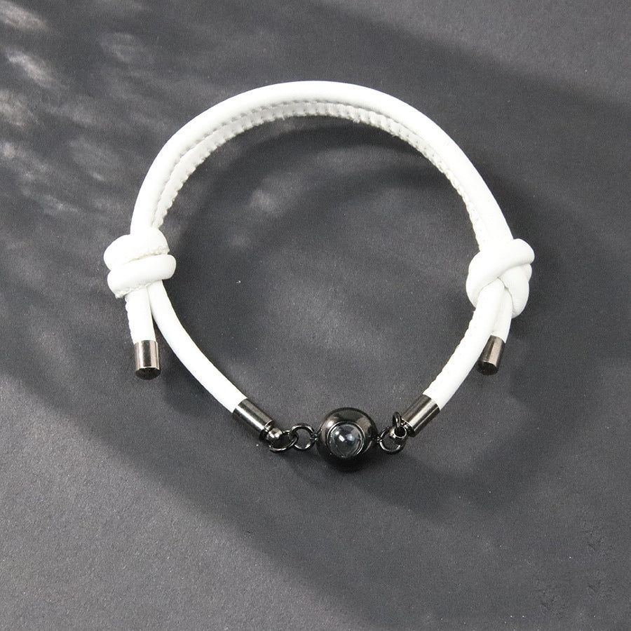 Braided Titanium Steel Stainless Leather Rope Bracelet - Jointcorp