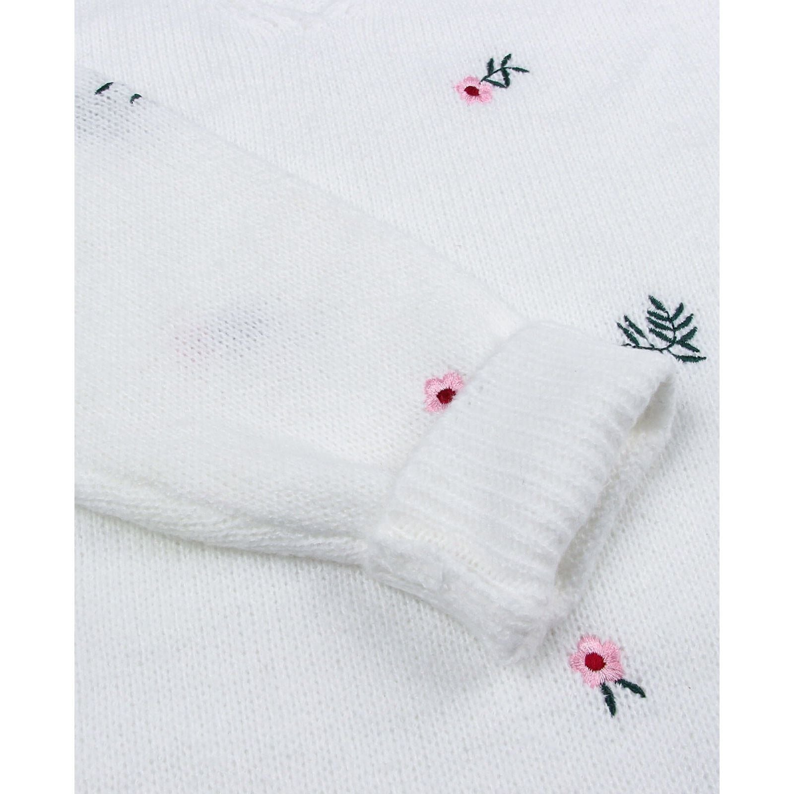 V-neck Pullover Beautifully Embroidered European And American Sweater Woman