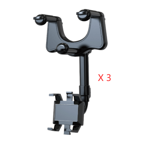 Rearview Mirror Phone Holder For Car Rotatable And Retractable Car Phone Holder Multifunctional 360 Rear View Mirror Phone Holder Suitable For All Mobile Phones And All Car