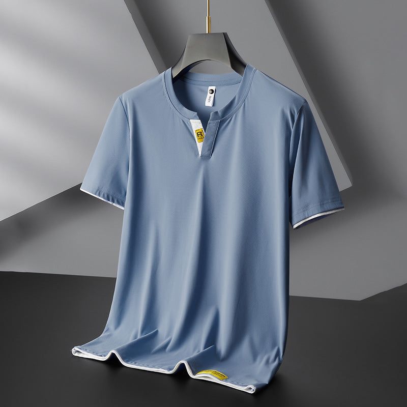 Trendy Fashion Men's V-neck Short Sleeve T-shirt - Jointcorp