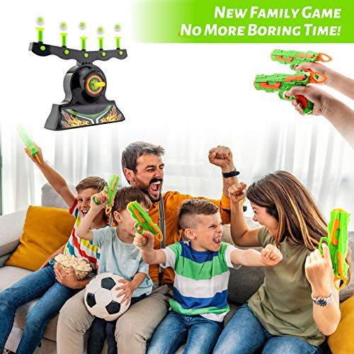 Shooting Targets for Nerf Guns Shooting Game Glow in The Dark Floating Ball Target Practice Toys for Kids Boys Hover Shot 1 Blaster Toy Gun 10 Soft Foam Balls 3 Darts Gift,Amazon Platform Banned