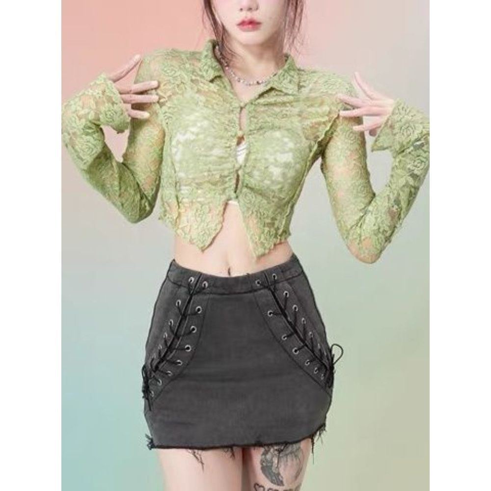 Temperament Short Long-sleeved Shirt Tops For Women