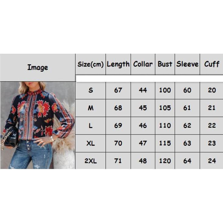 Autumn Women's Fashion Printed Long Sleeve Loose Casual Shirt - Jointcorp