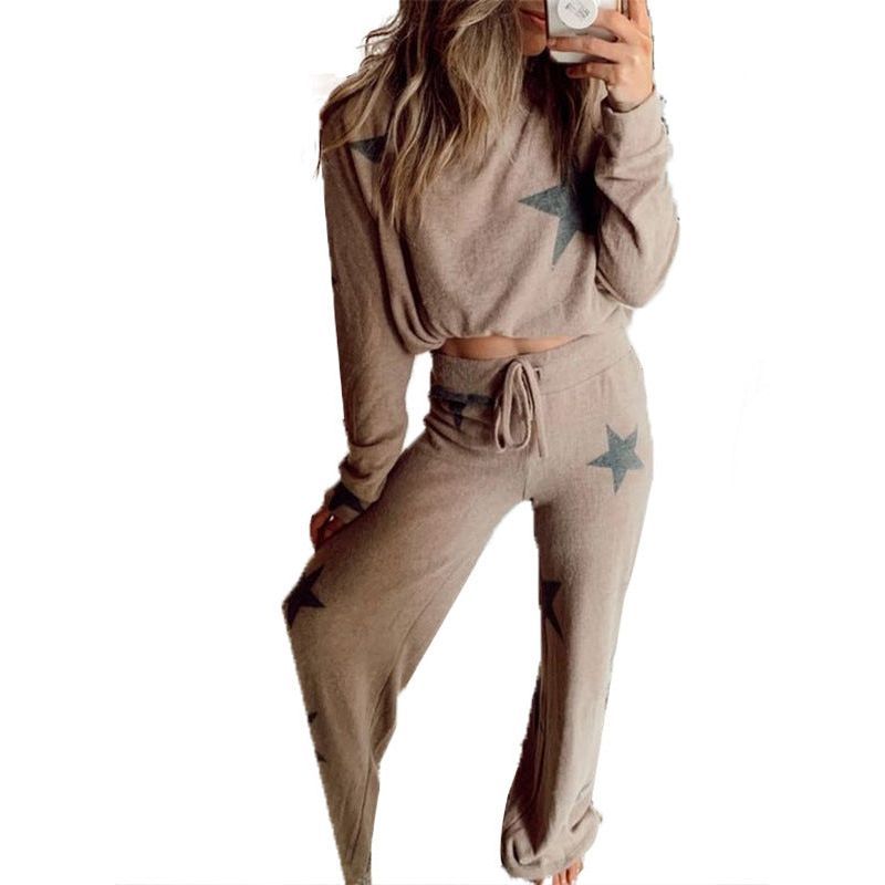 Women Printed Long-Sleeved Home Service Suit Pajamas - Jointcorp