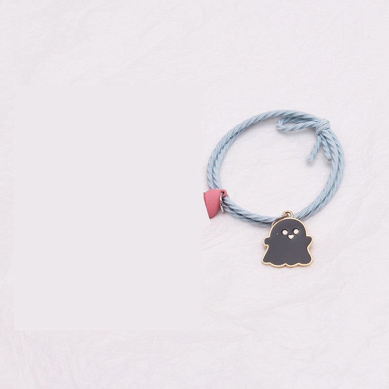 Ghost Head Rope Couple Suction Small Rubber Band Love Magnet Bracelet - Jointcorp