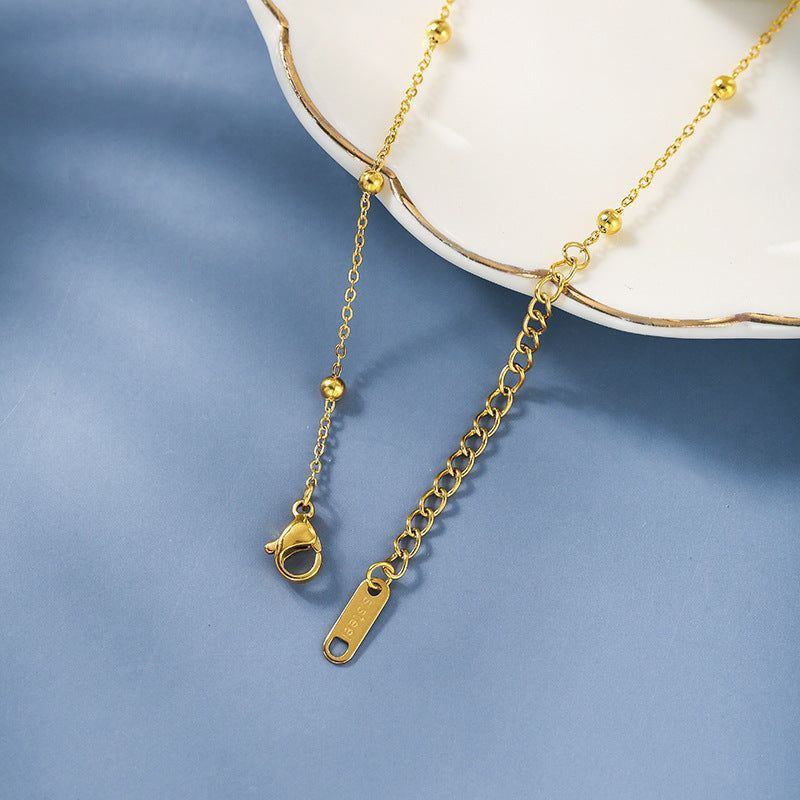 Women's Special-interest Design Titanium Steel 18K Gold Love Anklet - Jointcorp