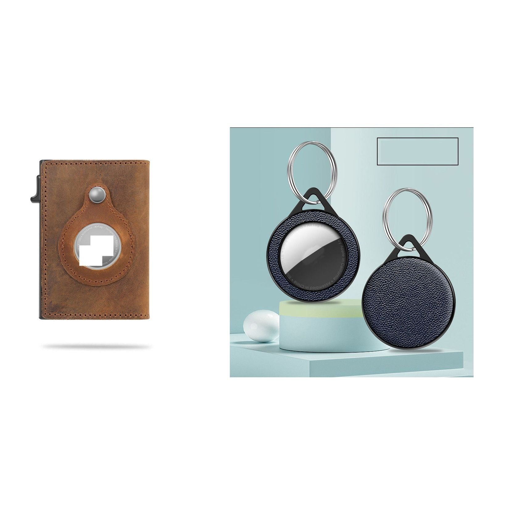 Rfid Card Holder Men Wallets Money Bag Male Black Short Purse Small Leather Slim Wallets Mini Wallets For Airtag Air Tag