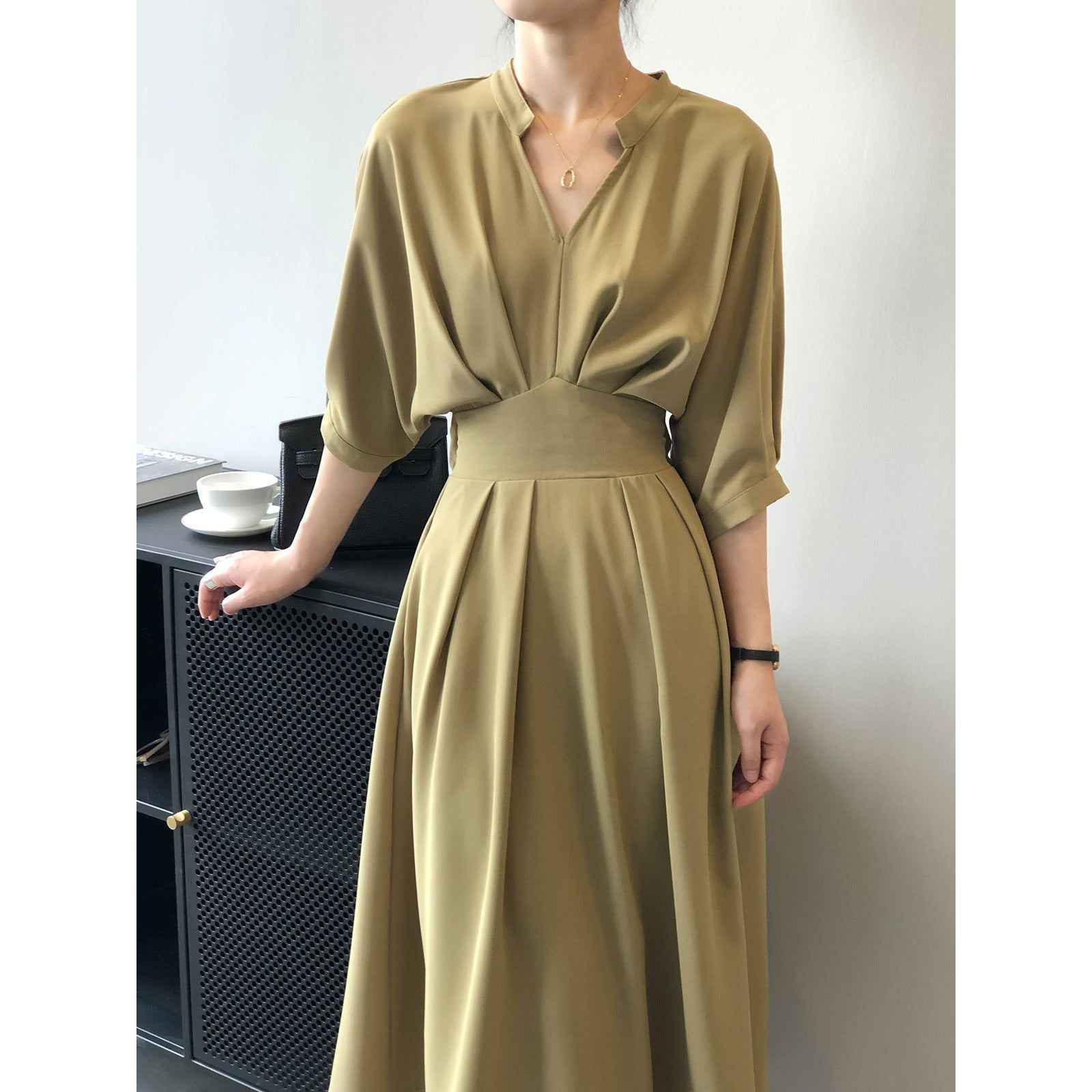 V-neck Dresses Women Temperament Waist - Jointcorp