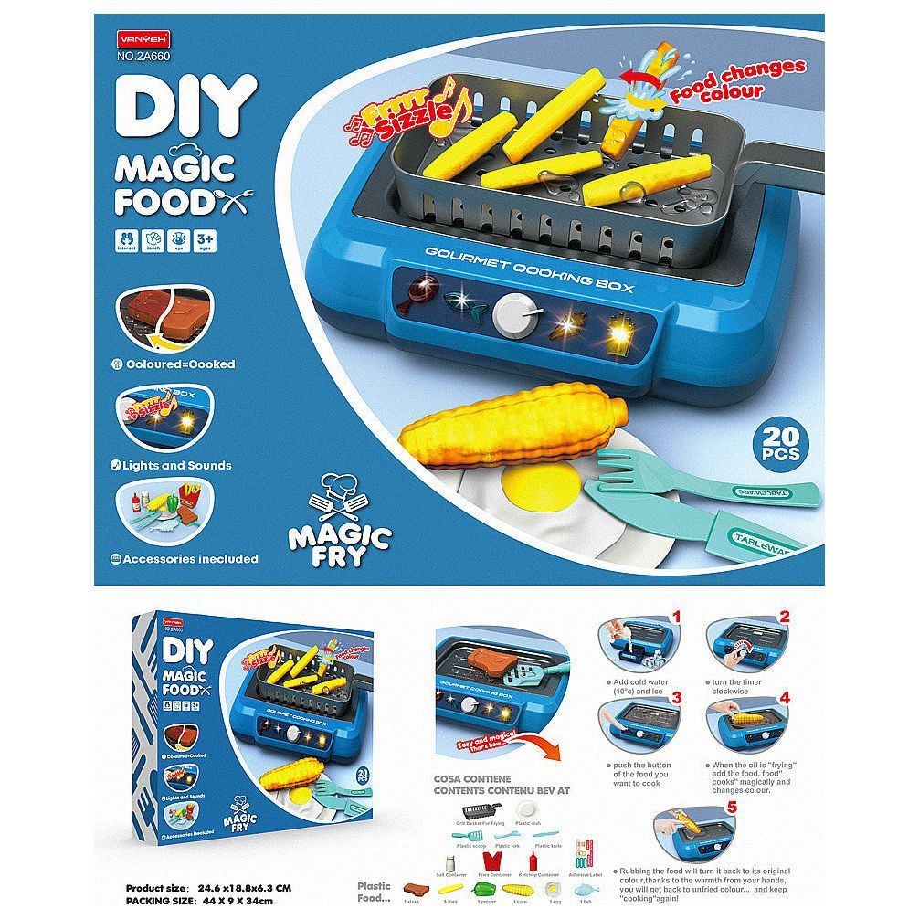 Induction Kitchen Cooking Toys Diy Children's Play House Toy Food Recognize Change Color Toys Kids Gifts