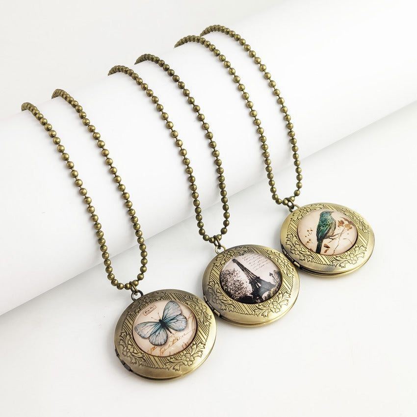 Fashion Vintage Butterfly Tower Necklace - Jointcorp