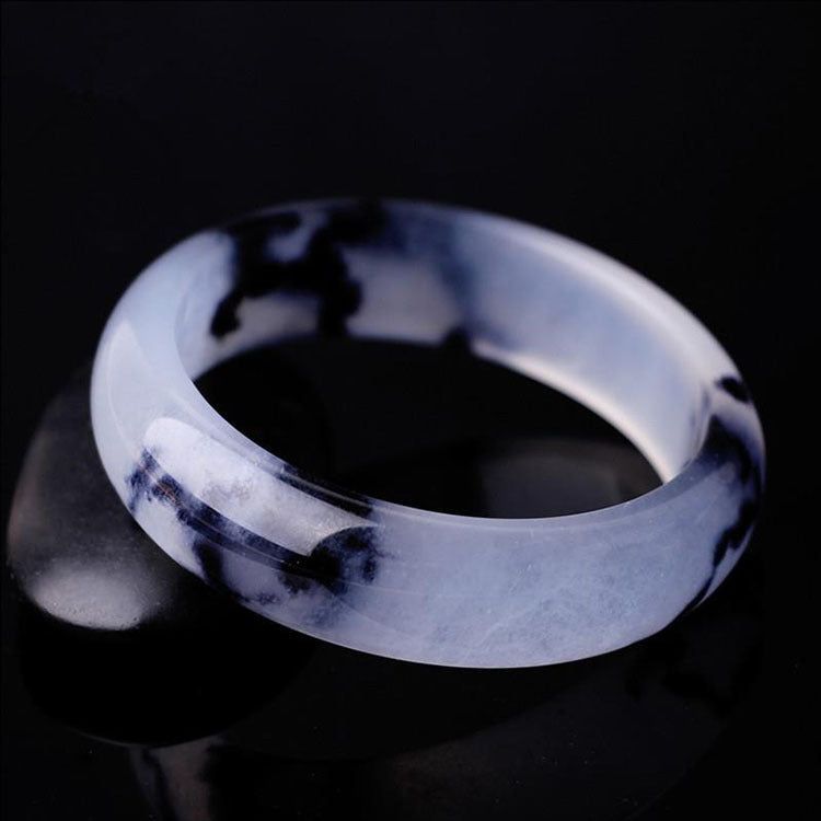 Floating Flowers Quartz Rock Jade Bracelet Ink Ink Ice Jade Bracelet - Jointcorp
