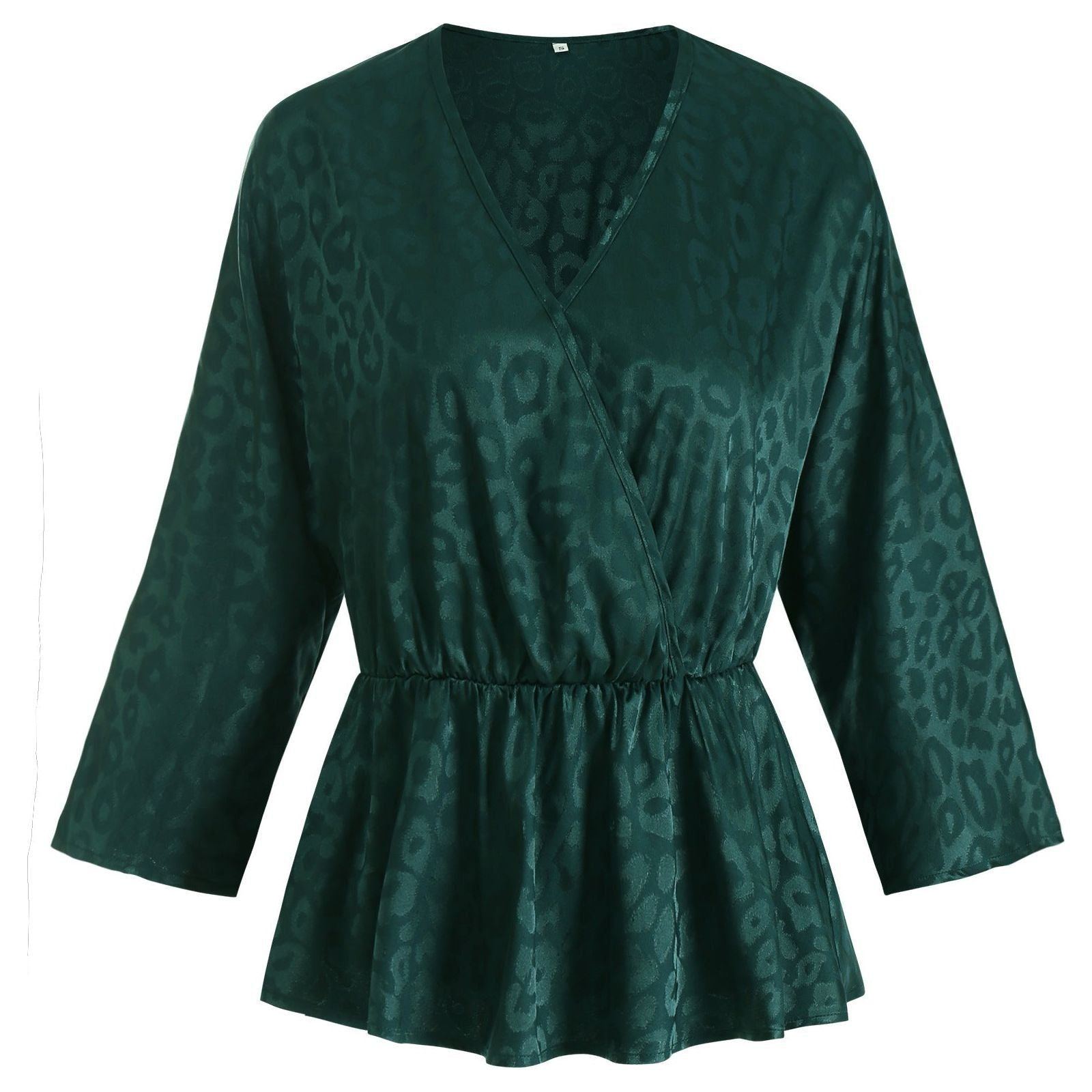 Spring And Summer Pullover Chiffon Top V-neck Slim T-shirt