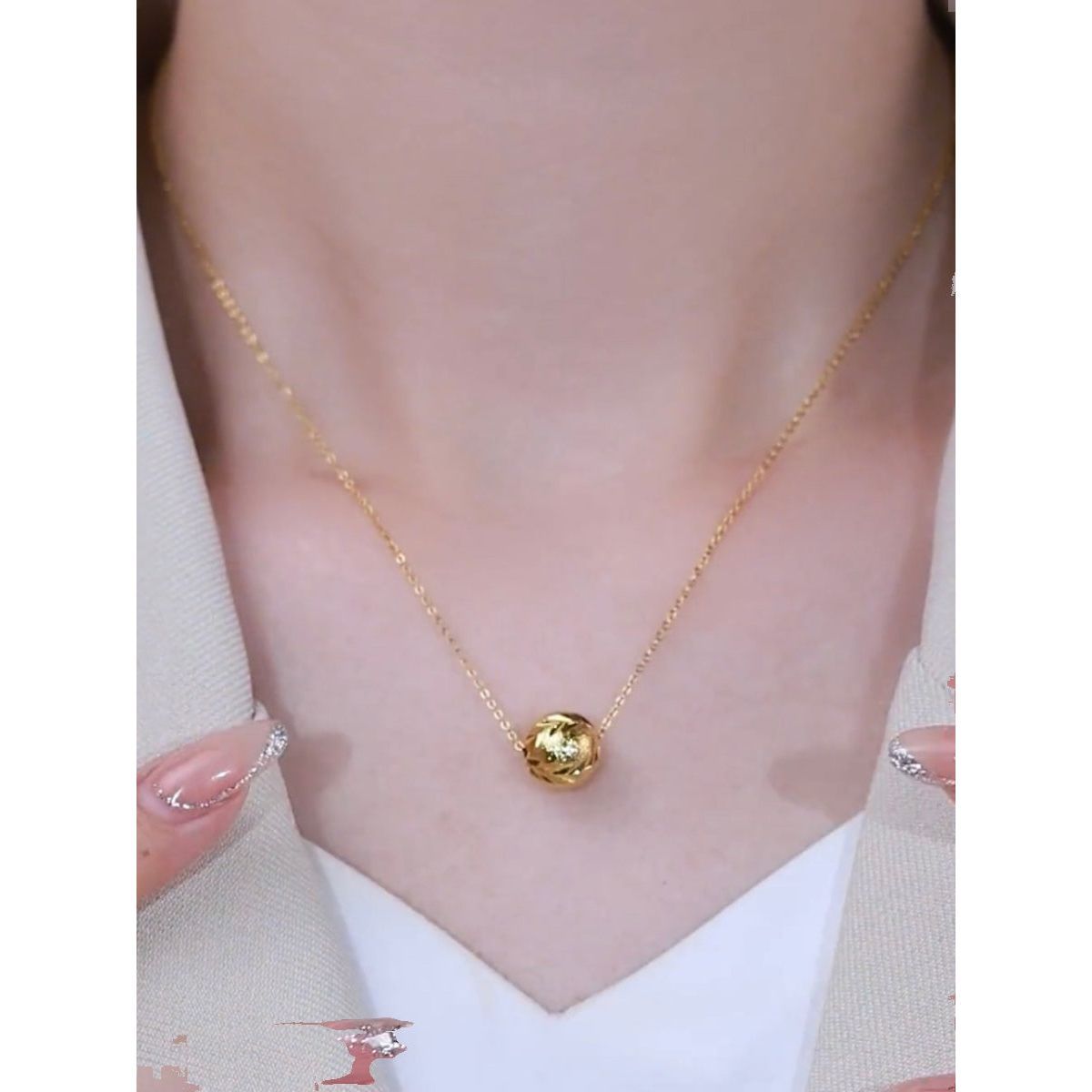 Transshipment Bead Necklace Ladies Niche Sterling Silver - Jointcorp