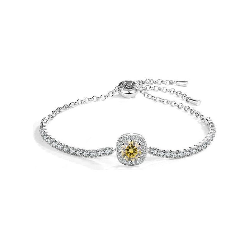 S925 Sterling Silver Inlaid Diamond Bracelet - Jointcorp
