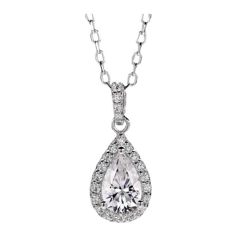 Fashion Water Drop 1 Carat Moissanite Necklace - Jointcorp