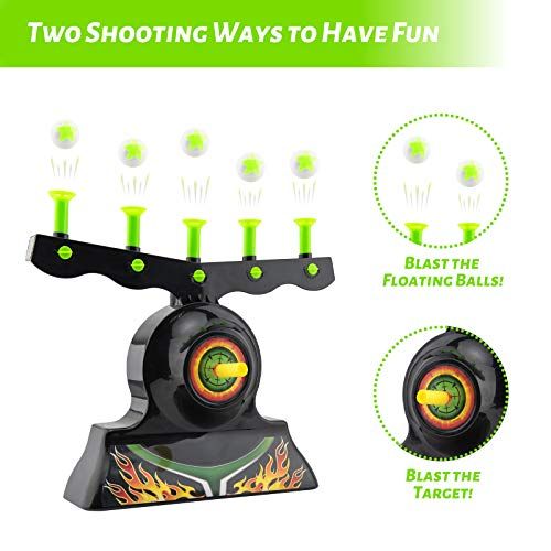 Shooting Targets for Nerf Guns Shooting Game Glow in The Dark Floating Ball Target Practice Toys for Kids Boys Hover Shot 1 Blaster Toy Gun 10 Soft Foam Balls 3 Darts Gift,Amazon Platform Banned