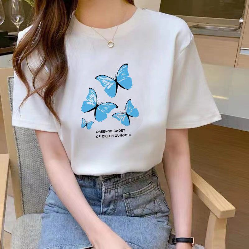 Summer New Fashion Slimming Loose White Short-sleeved T-shirt For Students Women - Jointcorp