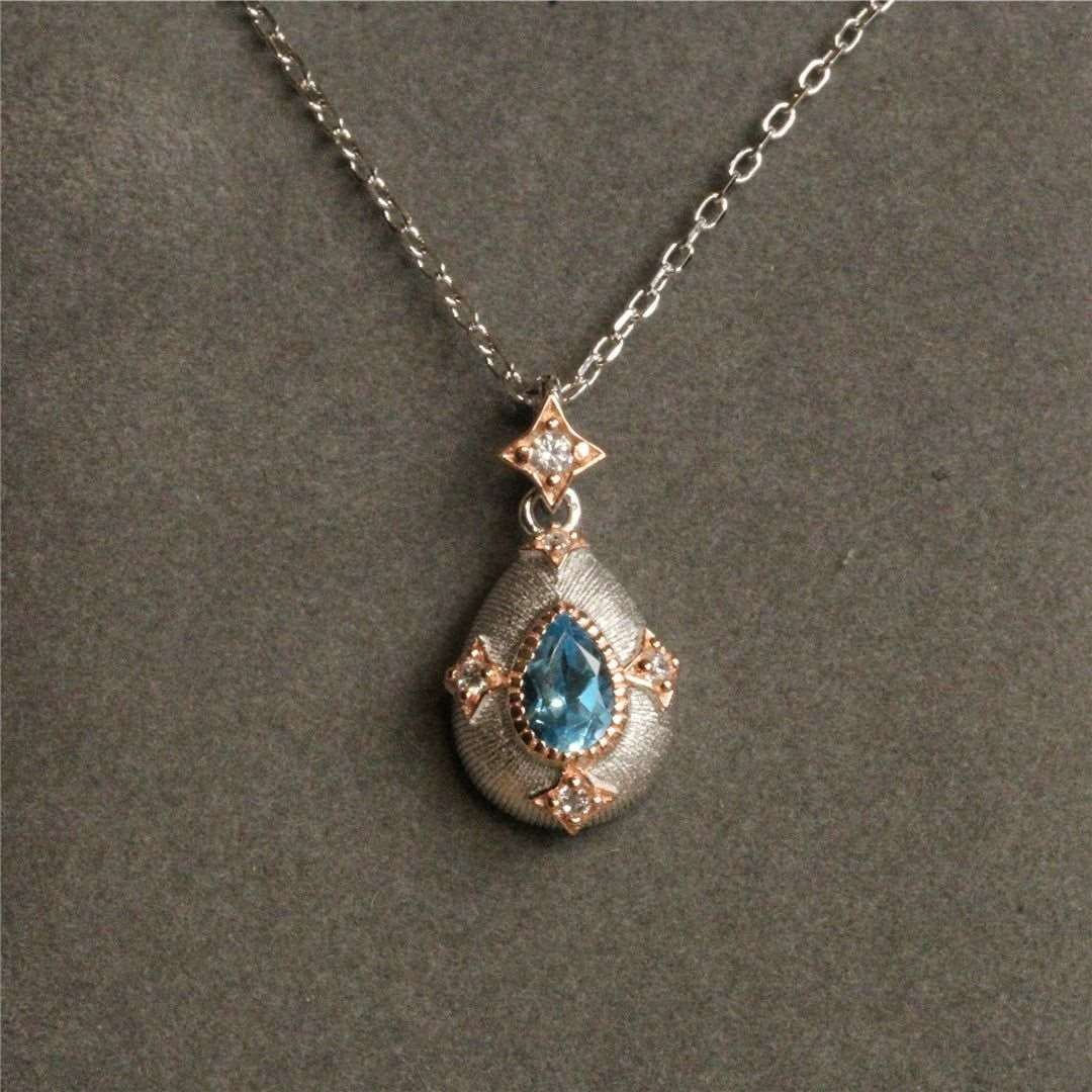 925 Silver Gold Plated Topaz Pendant Amethyst Necklace - Jointcorp