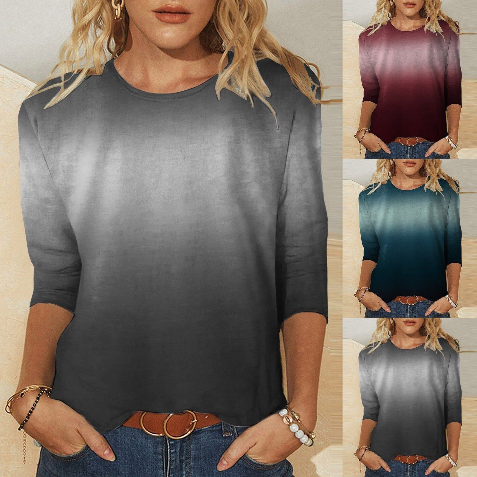 Women's Printed Crew Neck Top - Jointcorp