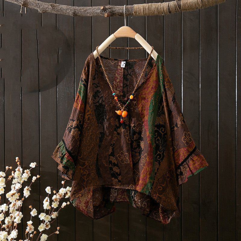 Retro Casual Printed Short Sleeve T-shirt Girl - Jointcorp