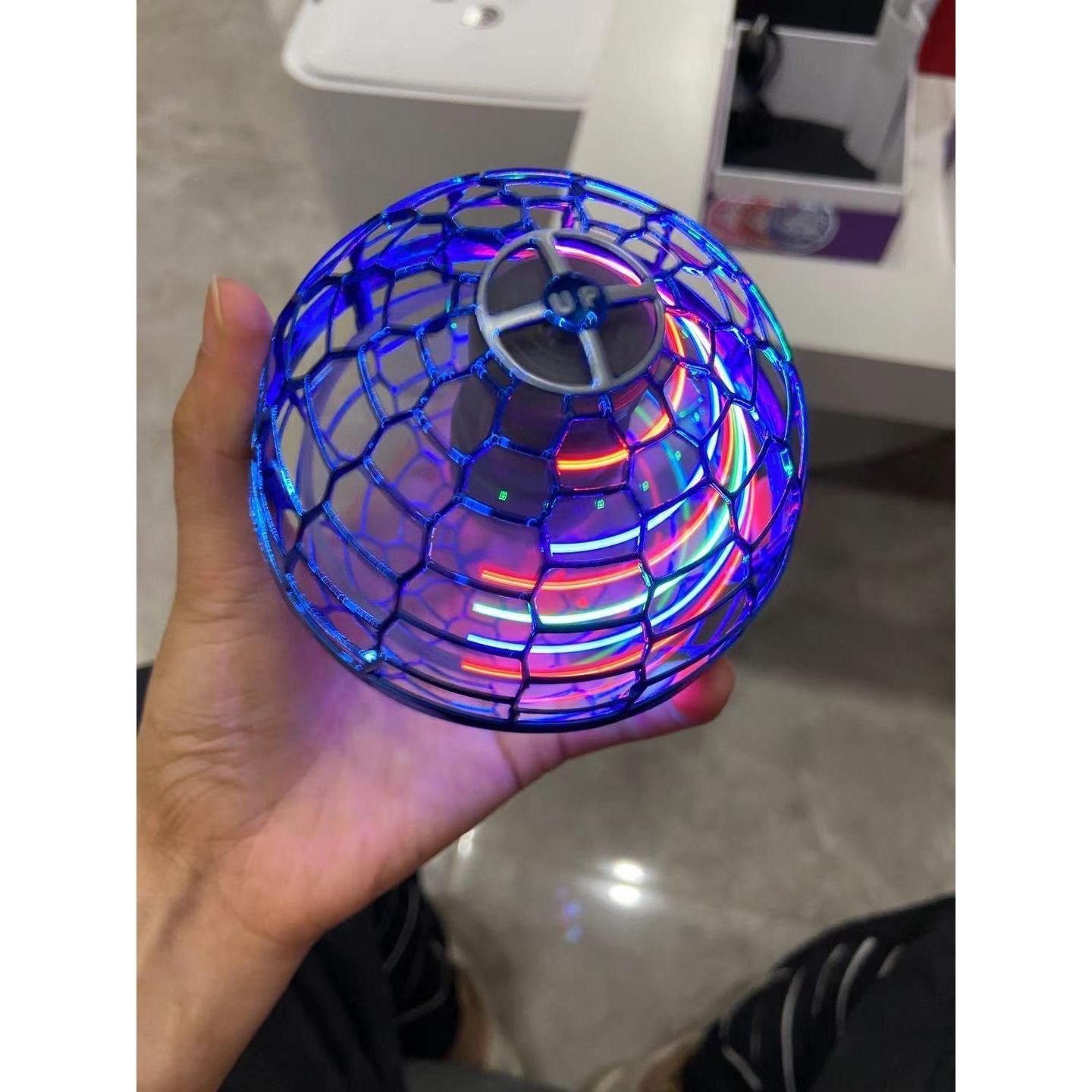 Flynova Pro Flying Ball Spinner Toy Hand Controlled Drone Helicopter 360 Rotating Mini UFO With Light Kids Gifts