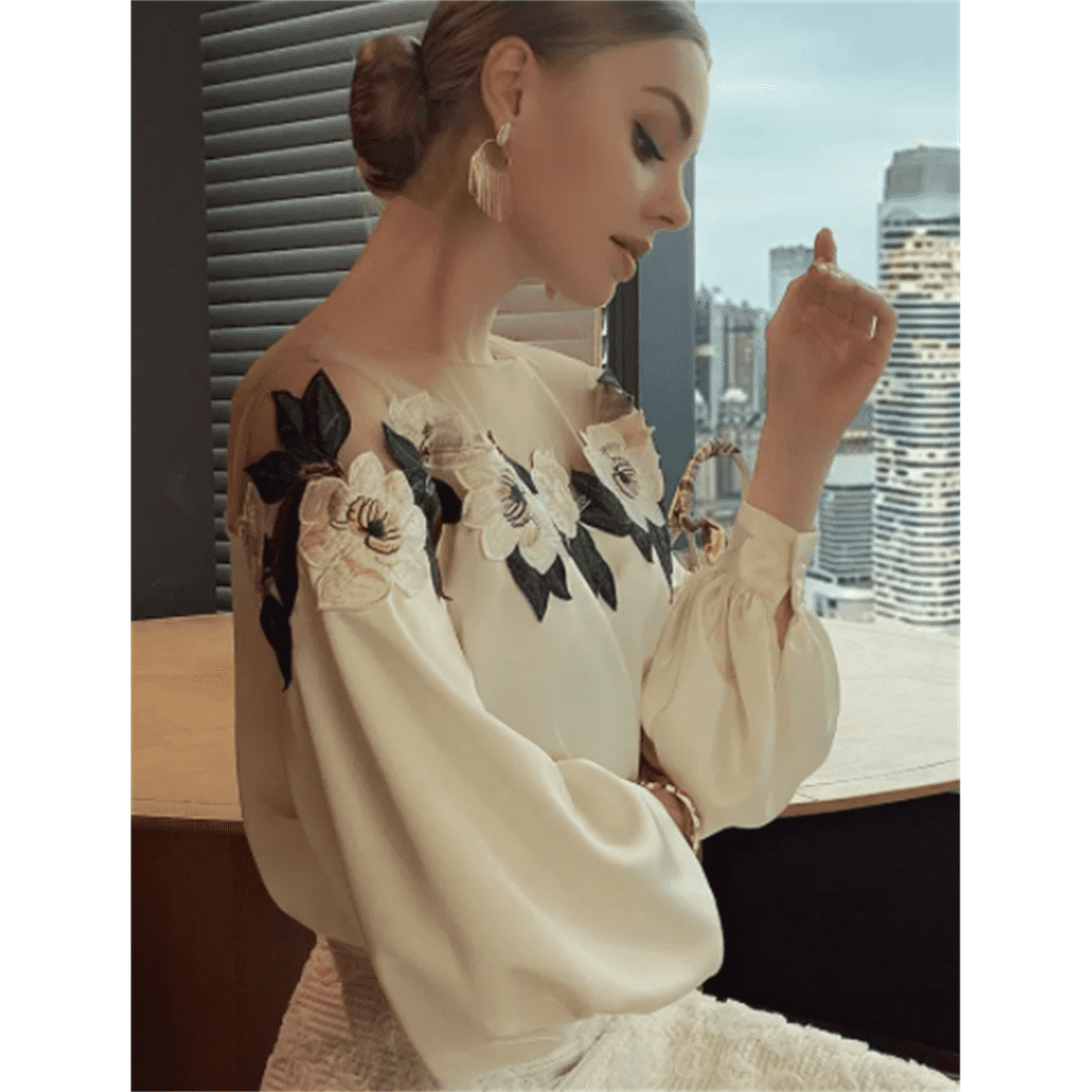 celebrity-style-heavy-industry-mesh-stitching-satin-embroidered-womens-shirt-1 - Jointcorp