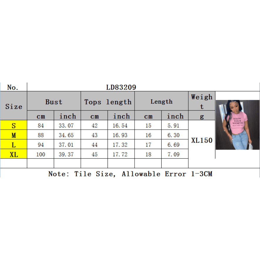 Summer New European And American Women's Clothing Letters Fashion Print Round Neck Short Top