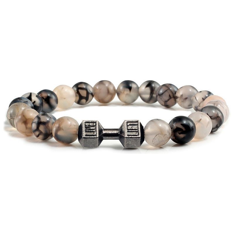 Filament Black Dragon Pattern Alloy Accessories Barbell Cat's Paw Accessories Yoga Scattered Beads Carrying Strap