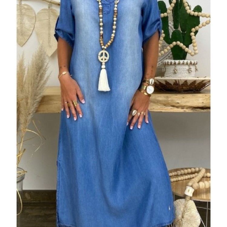 Plus Size Women's Clothing, Foreign Trade Plus Size, New Washed Denim Dresses - Jointcorp