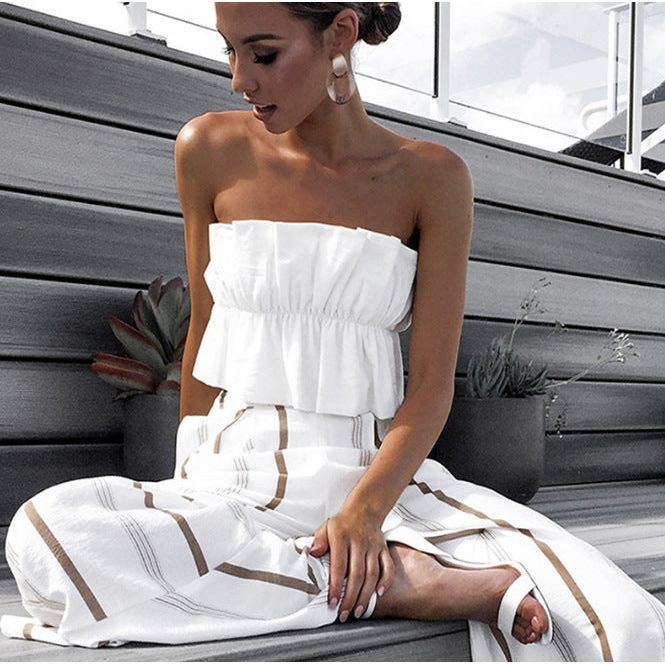 Women's Sleeveless Chest Wrap Peplum Top - Jointcorp