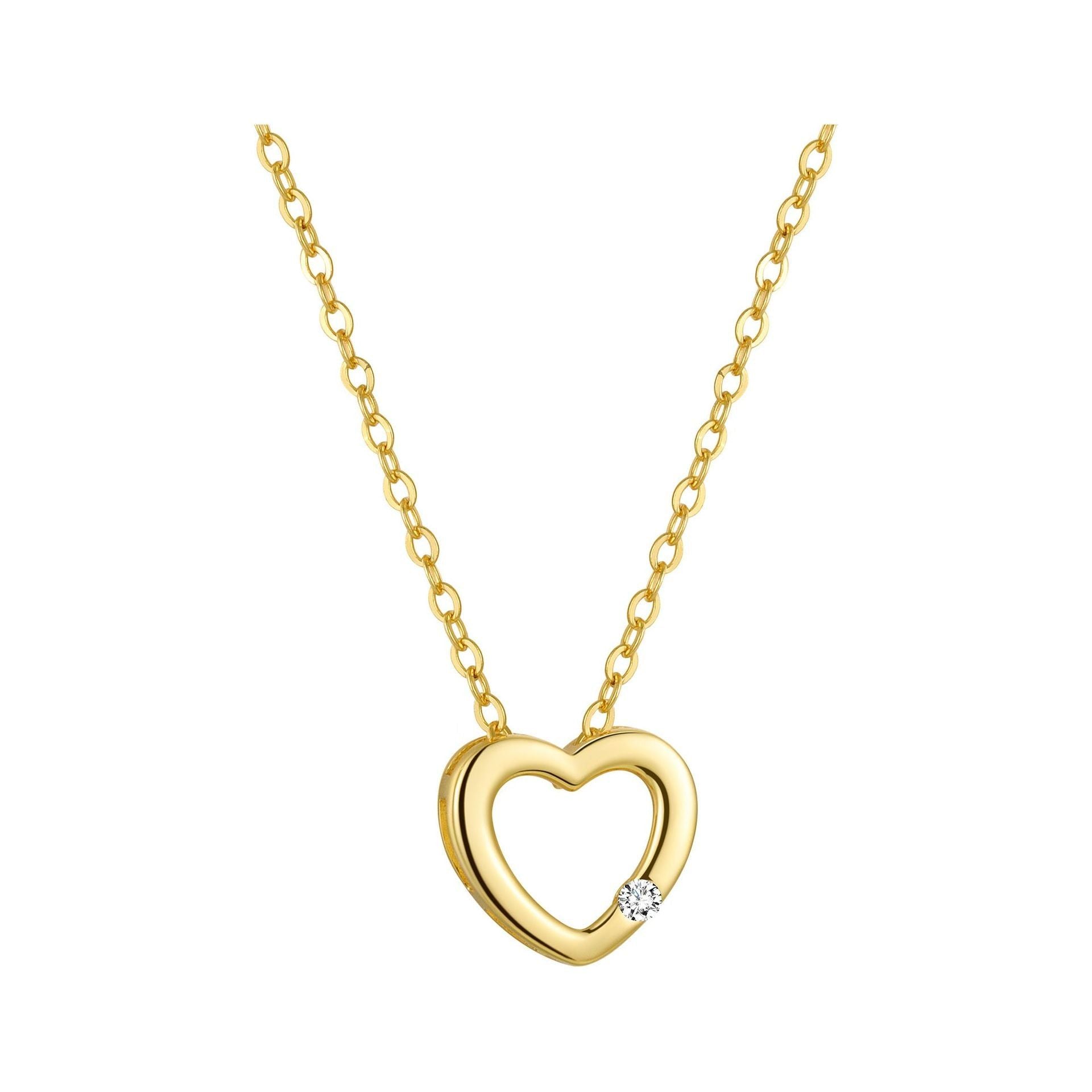 S925 Sterling Silver Diamond Heart-shaped Necklace Fashionable Simple INS Minimalist All-match Design Pendant - Jointcorp