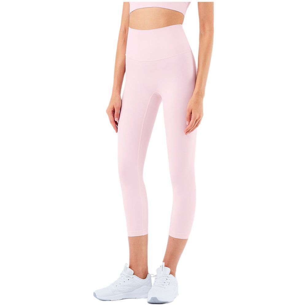 Yoga Cropped Pants High Waist Peach Hip Pocket Leggings - Jointcorp
