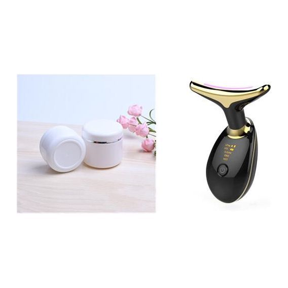 EMS Thermal Neck Lifting And Tighten Massager Electric Microcurrent Wrinkle Remover LED Photon Face Beauty Device For Woman