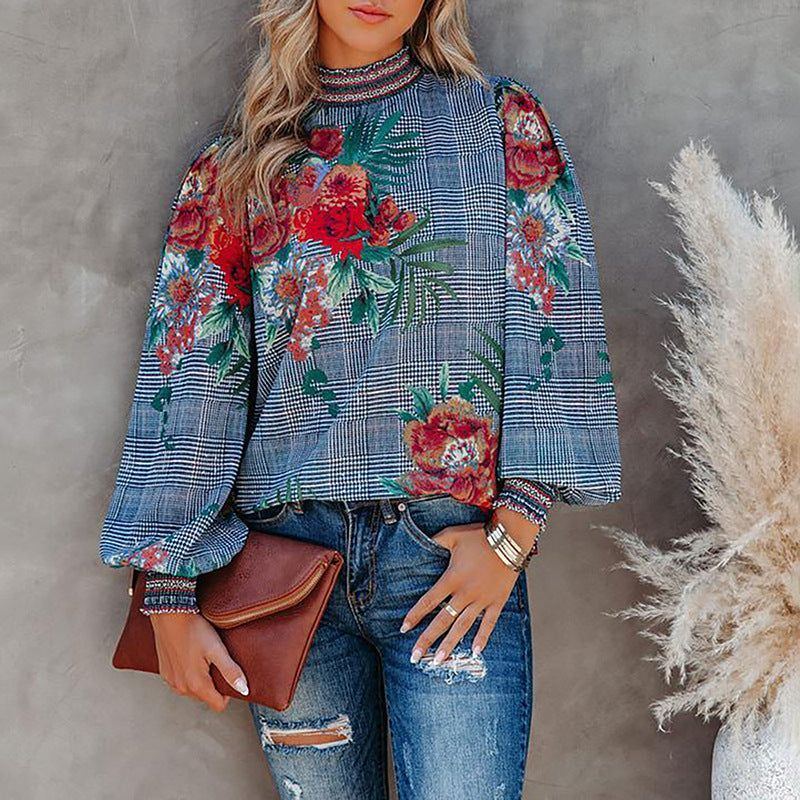 Autumn Women's Fashion Printed Long Sleeve Loose Casual Shirt - Jointcorp