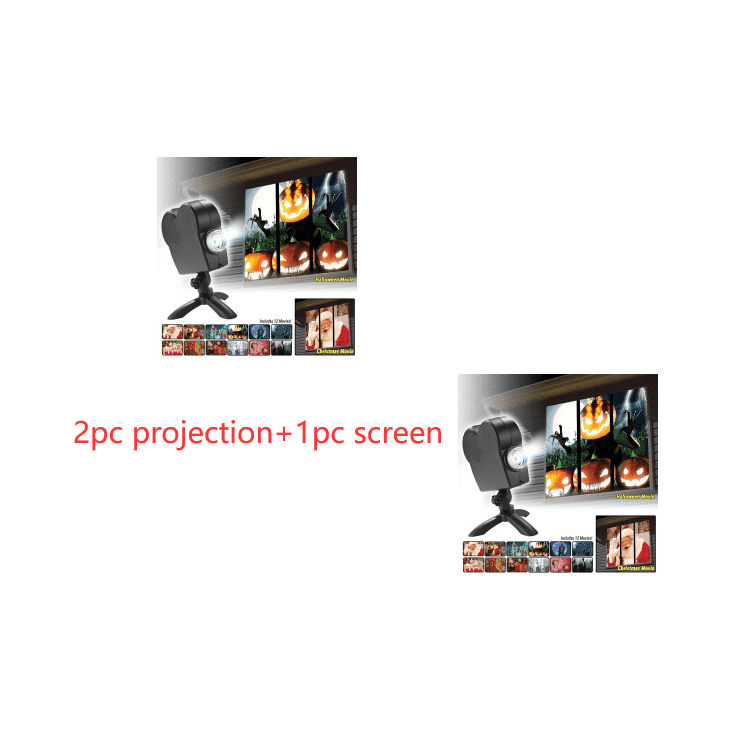 Halloween Christmas Laser Projector 12 Movies Disco Light Mini Window Home Theater Projector Indoor Outdoor Projector