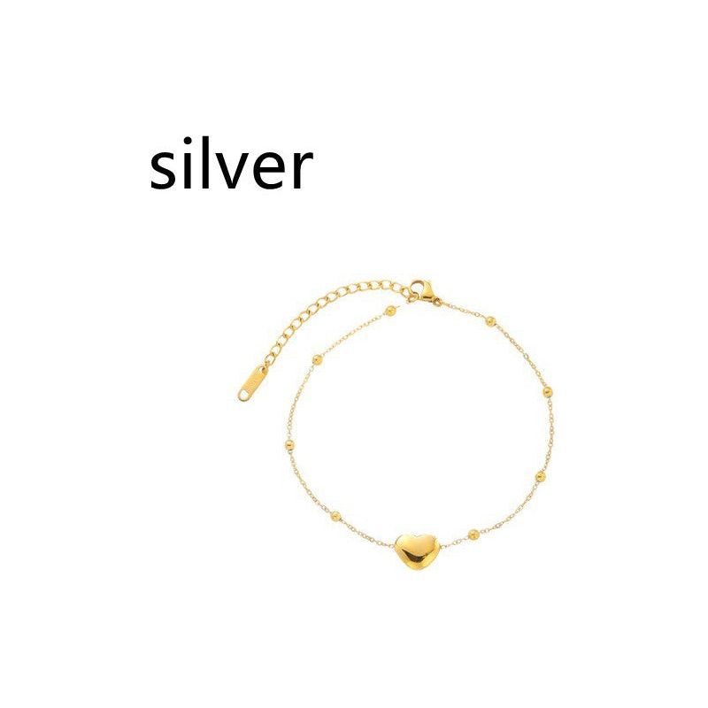 Women's Special-interest Design Titanium Steel 18K Gold Love Anklet - Jointcorp