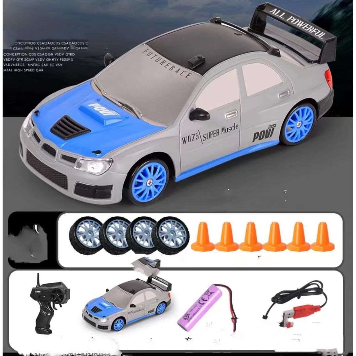 2.4G Drift Rc Car 4WD RC Drift Car Toy Remote Control GTR Model AE86 Vehicle Car RC Racing Car Toy For Children Christmas Gifts
