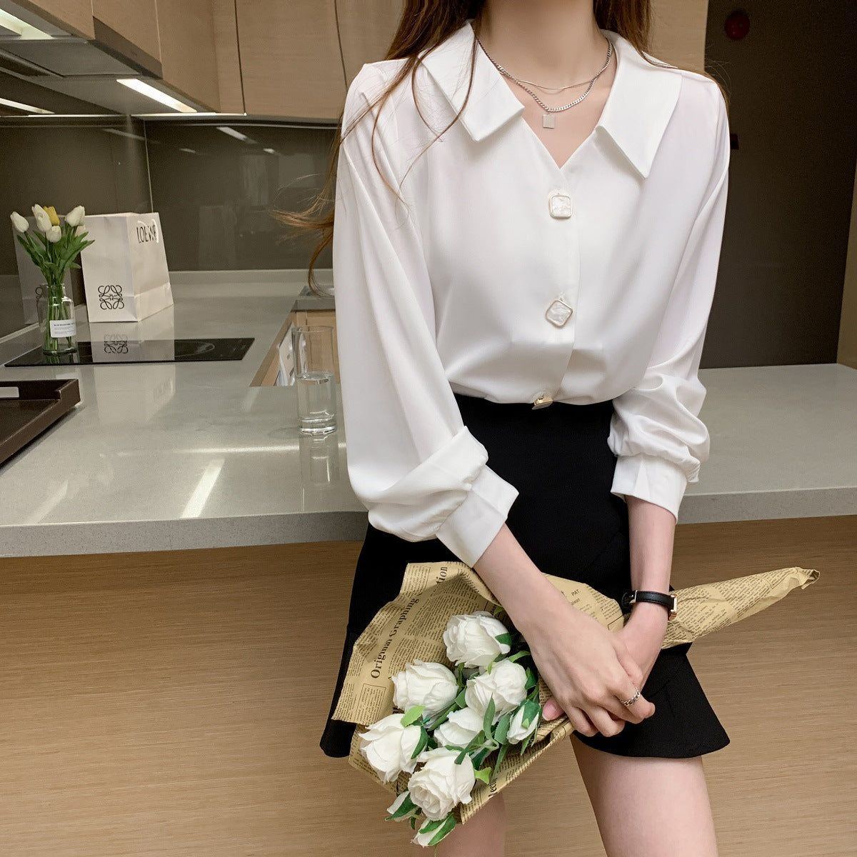 Women's New Fashion Chiffon Shirt - Jointcorp