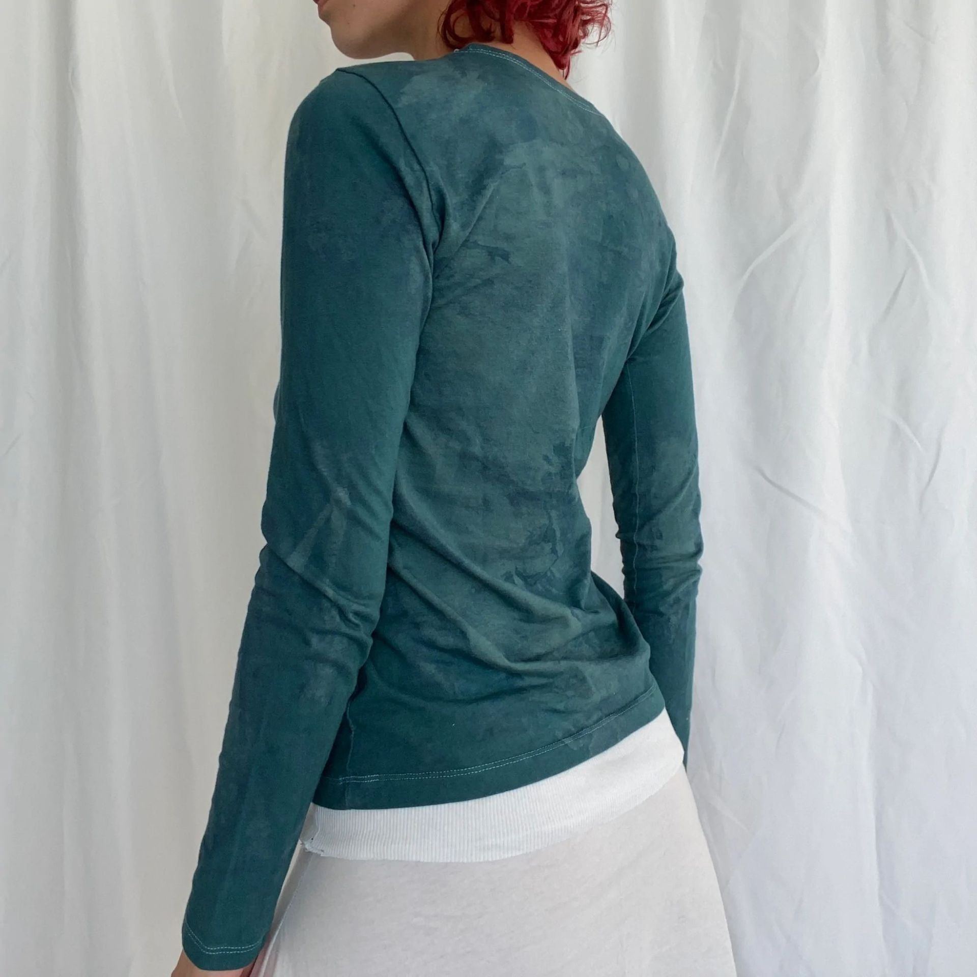 Printed Long-sleeved T-shirt Slimming Women's Top