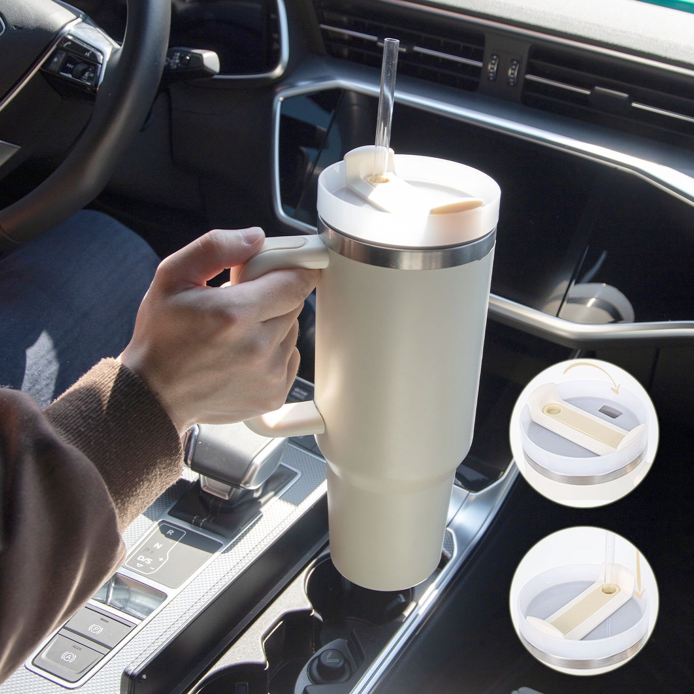 Coffee Cup With Handle Stainless thermal Mug