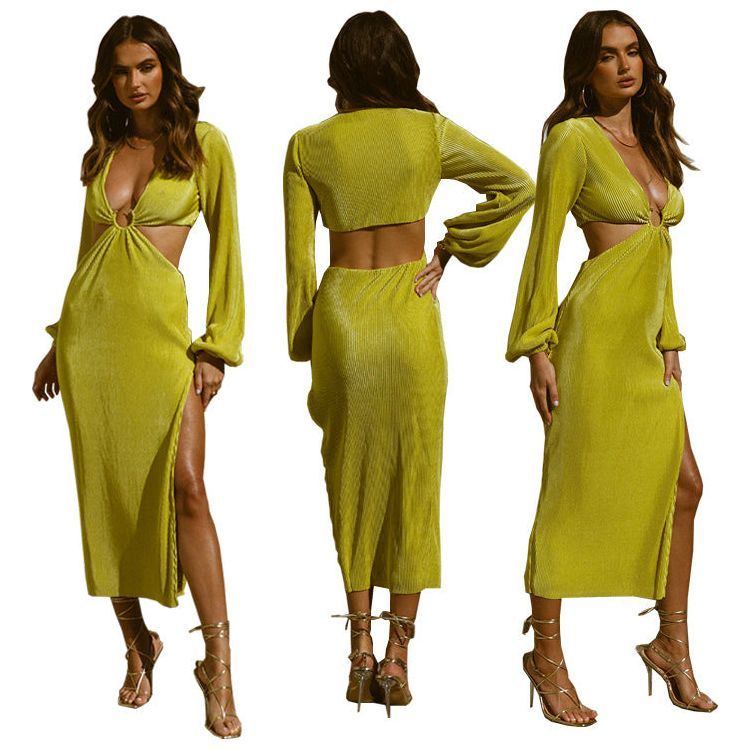 Autumn Fashion Pressed Pleated Waistless Women's Dresses - Jointcorp