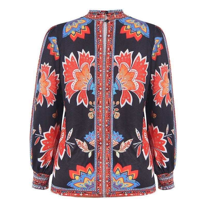 Autumn Women's Fashion Printed Long Sleeve Loose Casual Shirt - Jointcorp